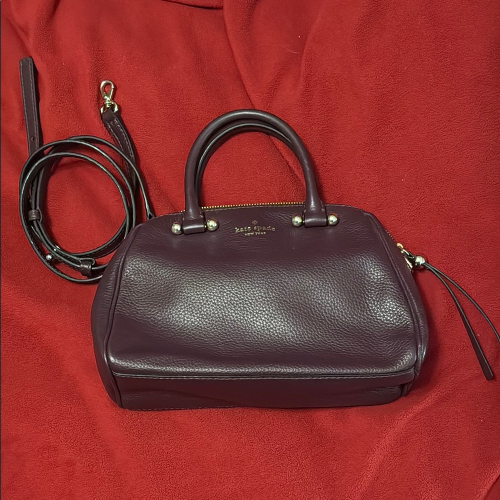 Kate Spade Deep Plum Leather Satchel